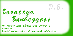 dorottya banhegyesi business card