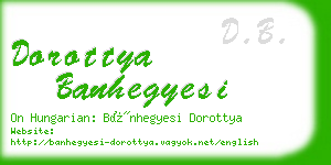 dorottya banhegyesi business card